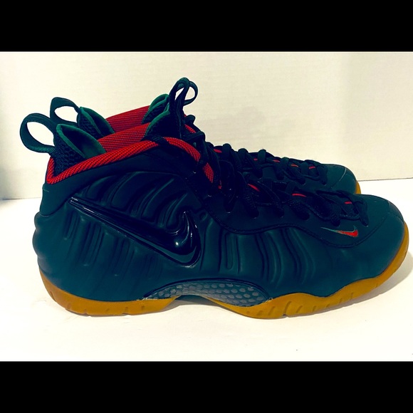 Nike Air Foamposite Gucci 624041-004 Sz 11 Black Red Green - Picture 6 of 9